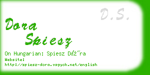 dora spiesz business card